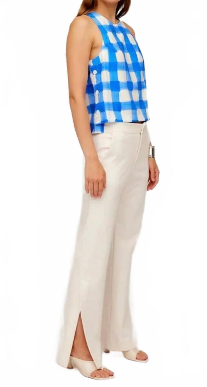 NEW FIFTEEN TWENTY roxy side slit pants in ecru